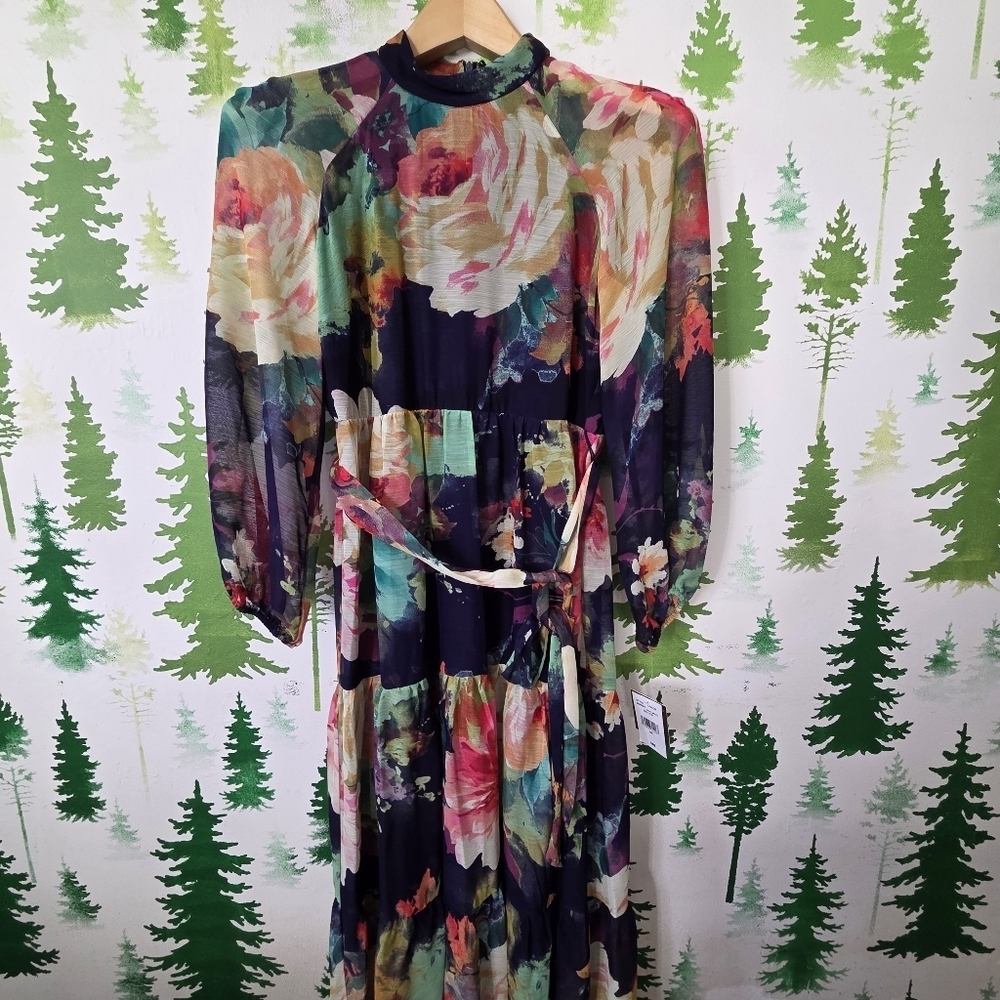 Floral Multicolor Tiered Maxi Dress